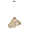NOWOŚĆ Rattanowa lampa wisząca Shella 60 cm jasne drewno 1xE27 Light Prestige