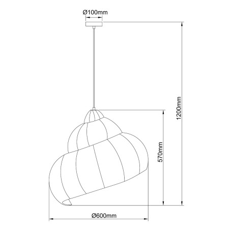 NOWOŚĆ Rattanowa lampa wisząca Shella 60 cm jasne drewno 1xE27 Light Prestige