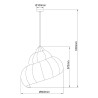 NOWOŚĆ Rattanowa lampa wisząca Shella 60 cm jasne drewno 1xE27 Light Prestige