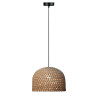NOWOŚĆ Rattanowa lampa wisząca Kanso 40 cm jasne drewno 1xE27 Light Prestige