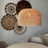 NOWOŚĆ Rattanowa lampa wisząca Kanso 50 cm jasne drewno 1xE27 Light Prestige