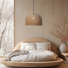 NOWOŚĆ Rattanowa lampa wisząca Kanso 50 cm jasne drewno 1xE27 Light Prestige