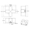 NOWOŚĆ Łącznik X mechaniczny do oświetlenia modułowego Geometric System New Light Prestige