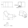 NOWOŚĆ Łącznik L 120 mechaniczny do oświetlenia modułowego Geometric System New Light Prestige