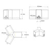 NOWOŚĆ Łącznik 3L 120 elektryczny do oświetlenia modułowego Geometric System New Light Prestige
