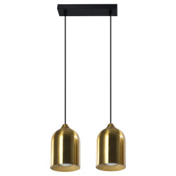 NOWOŚĆ Metalowa lampa wisząca Nilo złota 2xGU10 Light Prestige