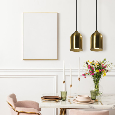 NOWOŚĆ Metalowa lampa wisząca Nilo złota 2xGU10 Light Prestige
