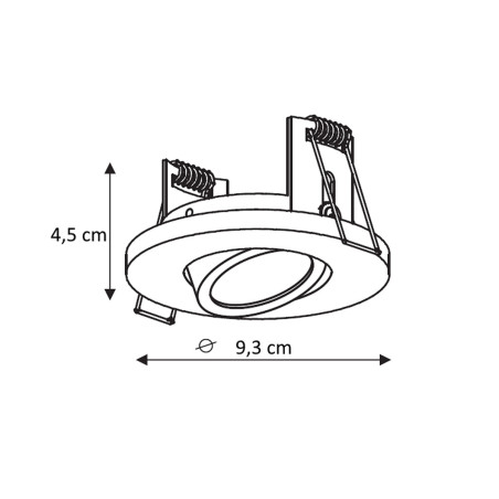 NOWOŚĆ Ruchome oczko podtynkowe Lagos IP65 chrom 1xGU10 Light Prestige