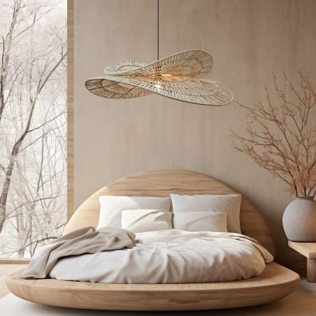 NOWOŚĆ Rattanowa lampa wisząca Raya naturalna 1xE27 Light Prestige