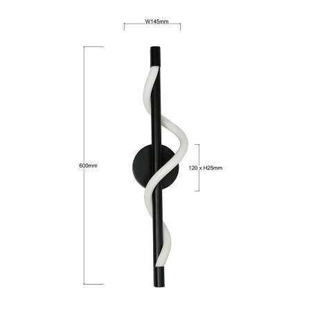 NOWOŚĆ Kinkiet Meleca czarny LED CCT Light Prestige