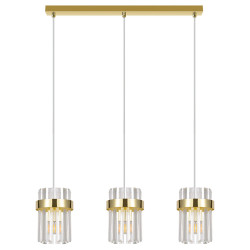 NOWOŚĆ Lampa wisząca Vetro złota 3xE14 Light Prestige