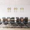 NOWOŚĆ Lampa wisząca Vetro złota 3xE14 Light Prestige