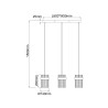 NOWOŚĆ Lampa wisząca Vetro złota 3xE14 Light Prestige