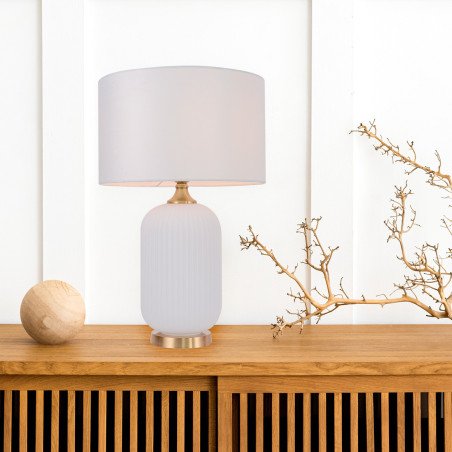 NOWOŚĆ Lampa stołowa Tamiza 65 cm biała 1xE27 Light Prestige