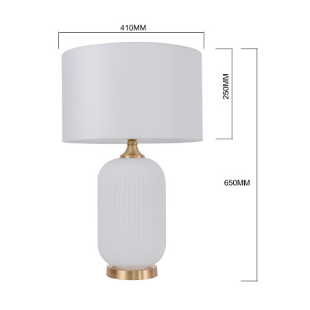 NOWOŚĆ Lampa stołowa Tamiza 65 cm biała 1xE27 Light Prestige