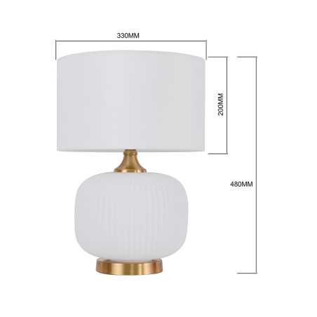 NOWOŚĆ Lampa stołowa Tamiza 48 cm biała 1xE27 Light Prestige