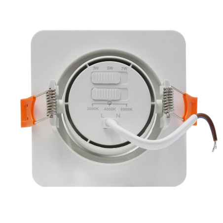 NOWOŚĆ Ruchome kwadratowe oczko podtynkowe Plus białe LED CCT Light Prestige