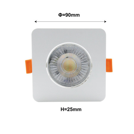 NOWOŚĆ Ruchome kwadratowe oczko podtynkowe Plus białe LED CCT Light Prestige