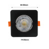 NOWOŚĆ Ruchome kwadratowe oczko podtynkowe Plus czarne LED CCT Light Prestige
