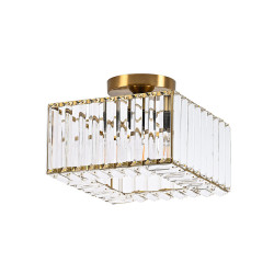 NOWOŚĆ Kwadratowy plafon Vetro złoty 1xE27 Light Prestige