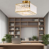 NOWOŚĆ Kwadratowy plafon Vetro złoty 1xE27 Light Prestige