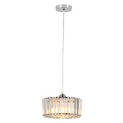 NOWOŚĆ Okrągła lampa wisząca Vetro chrom 1xE27 Light Prestige