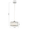 NOWOŚĆ Okrągła lampa wisząca Vetro chrom 1xE27 Light Prestige