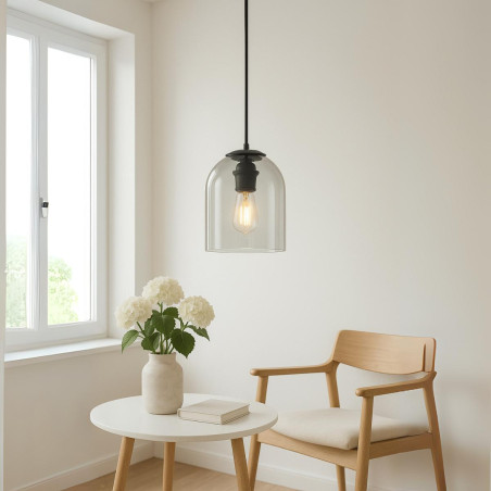 NOWOŚĆ Lampa wisząca Elaris transparentna 1xE27 Light Prestige