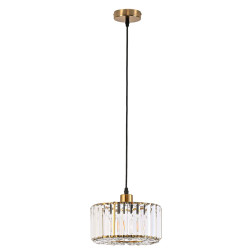 NOWOŚĆ Okrągła lampa wisząca Vetro Złota1xE27 Light Prestige
