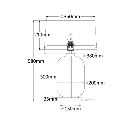 NOWOŚĆ Lampa stołowa Amur dymna 1xE27 Light Prestige