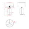 NOWOŚĆ Lampa stołowa Amur dymna 1xE27 Light Prestige