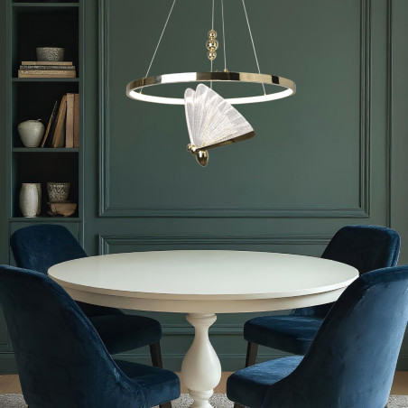 NOWOŚĆ Lampa wisząca Marissa Ring złota LED CCT Light Prestige