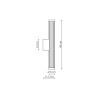 NOWOŚĆ Kinkiet Vena 45 cm chrom LED CCT Light Prestige