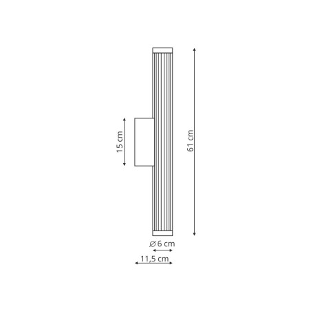 NOWOŚĆ Kinkiet Vena 60 cm czarna LED CCT Light Prestige