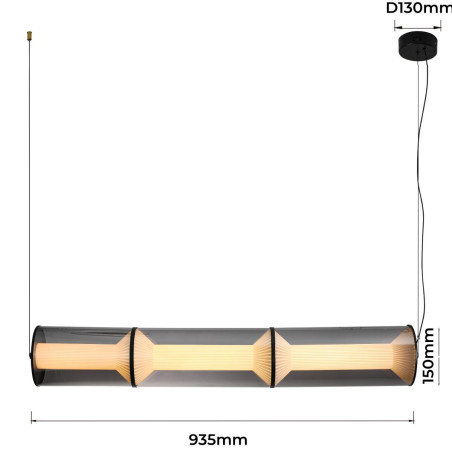 NOWOŚĆ Lampa wisząca Aeris 3 linia dymna LED CCT Light Prestige