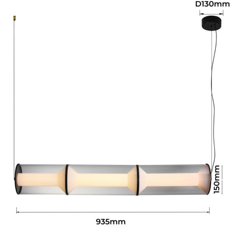 NOWOŚĆ Lampa wisząca Aeris 3 linia transparent LED CCT Light Prestige