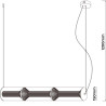 NOWOŚĆ Lampa wisząca Aeris 3 linia transparent LED CCT Light Prestige