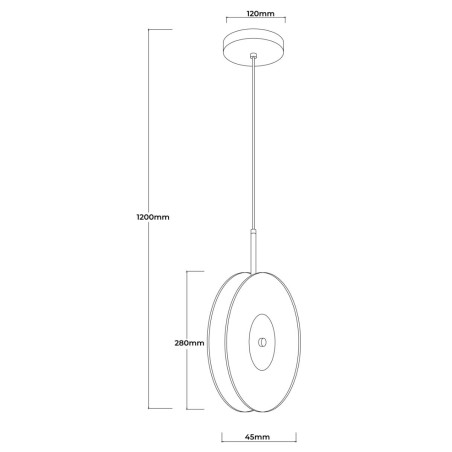 NOWOŚĆ Wisząca lampa pionowa Casy dymna LED CCT Light Prestige