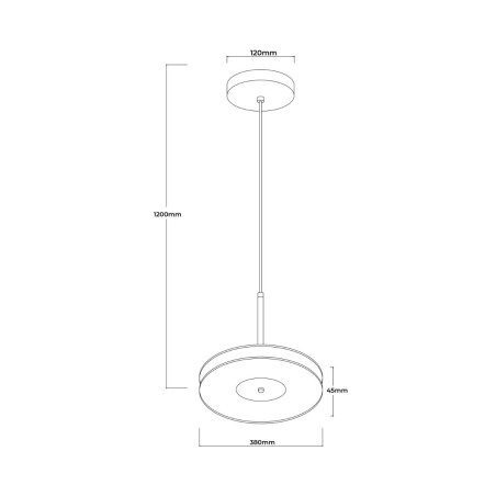 NOWOŚĆ Wisząca lampa duża Casy dymna LED CCT Light Prestige