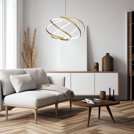 NOWOŚĆ Lampa wisząca Kandor złota LED CCT Light Prestige