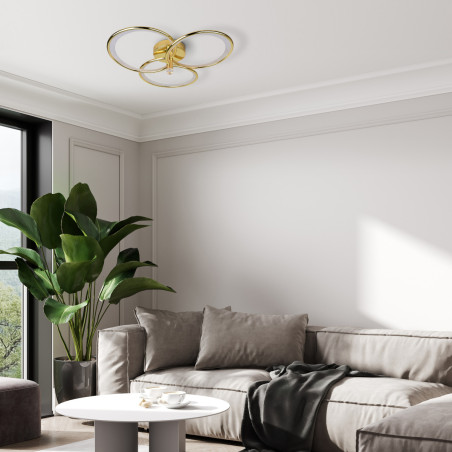 NOWOŚĆ Azina 3 Plafon złota LED Light Prestige