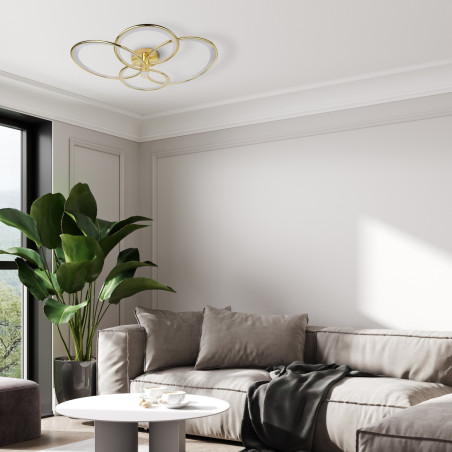 NOWOŚĆ Azina 4 Plafon złota LED Light Prestige