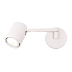 NOWOŚĆ Kinkiet z wysięgnikiem Snow  NEW biały 1xGU10 Light Prestige