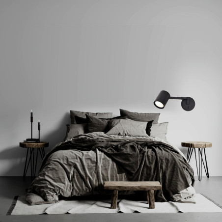 NOWOŚĆ Kinkiet z wysięgnikiem Snow NEW czarny 1xGU10 Light Prestige