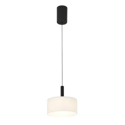 Lampa wisząca pojedyncza Austis PND-02836-1-BK Czarny, Biały klosz Italux