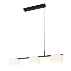 Lampa wisząca potrójna Austis PND-02836-3-BK Czarny, Biały klosz Italux
