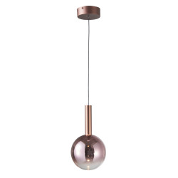 Lampa wisząca pojedyncza Camino PND-24038-1A-COPP Miedziany, dymione klosze Italux