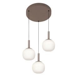Lampa wisząca, Żyrandol potrójny Montes PND-02217-3-BRO Brąz Italux