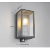 Lampa zewnętrzna ścienna GARONNE - CZUJNIK RUCHU 201869142 Trio