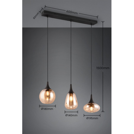 Lampa wisząca LUMINA 317000313 Trio